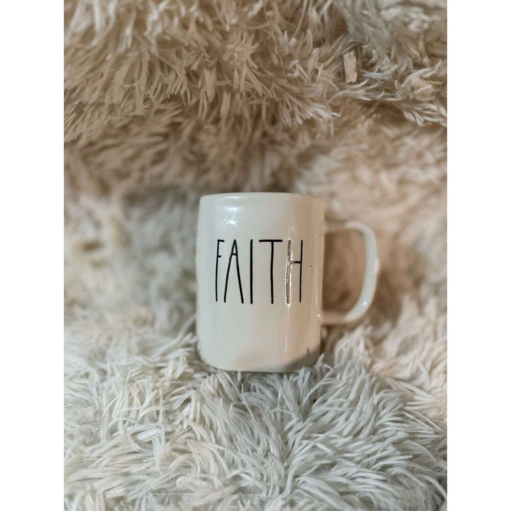 FAITH Mug White Ceramic Rae Dunn Artisan Collection